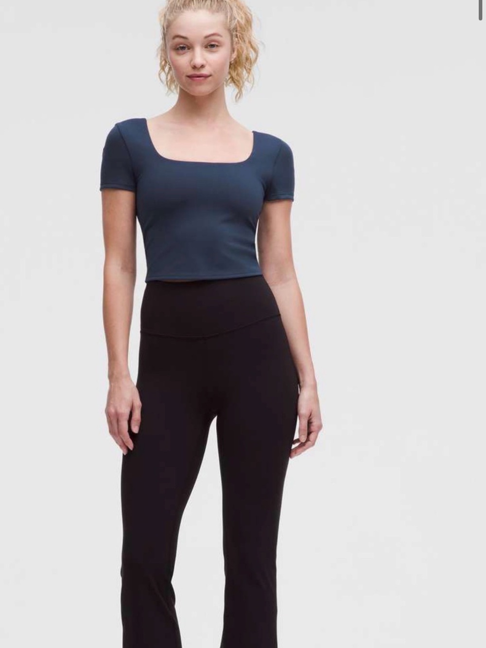 Square Neck Crop Top in Deep Teal